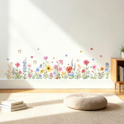 SHUCHING Wildflower Wall Decal for Baseboard Skirting Line by SHUCHING - Used condition - Image 2