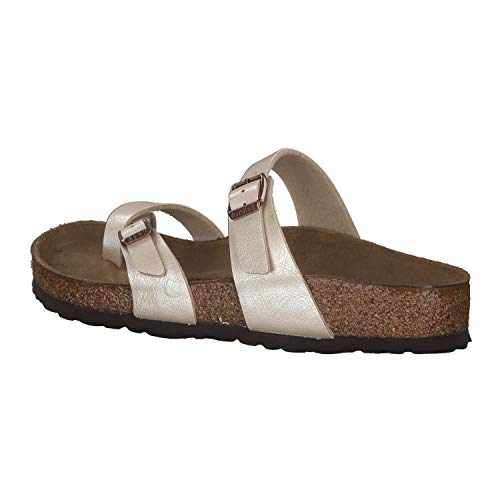 Image of Birkenstock Women's Mayari Adjustable Toe Loop Cork Footbed Sandal Pearl Wht 35 M EU