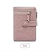 Produktbild SQWK   Fashion Damen Geldbörsen Haspe Brieftasche Kleine Kupplung Solide Fashion Weibliche Reißverschluss Geldbörse Kurze Brieftasche Frauen 14,1x10x2,5 cm Rosa