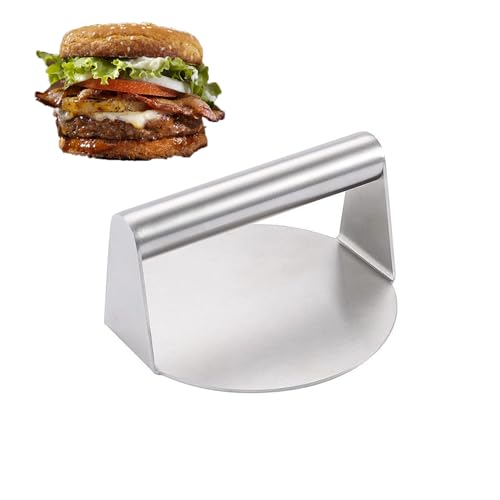 Uxreoib 1 x Smash Burgerpresse,5,5-Zoll Round Edelstahl Burger Smasher, Professionelles Edelstahl...