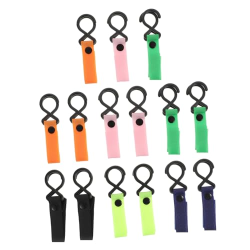CIMAXIC 15pcs Stroller Hooks Heavy Duty Stroller Lock for Bags Multi-Purpose Hangers Random Color