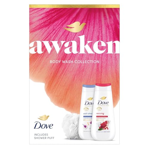Dove Awaken Duo Advance Bodywash Gift Set for Women with Revive & Anti Stress 225ml Soothing And Energising Shower Gel Pack Skin-Nourishing Formula for Daily Use, Ideal Beauty Gift Set