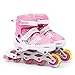 インラインスケート インラインシューズ ローラースケート 大人 子供用 3-13歳対応 CE安全認証 静音ホイール/通気メッシュ 屋内外兼用 初心者向け 男女兼用 誕生日プレゼントに最適 女の子 男の子 初心者向け 誕生日プレゼント