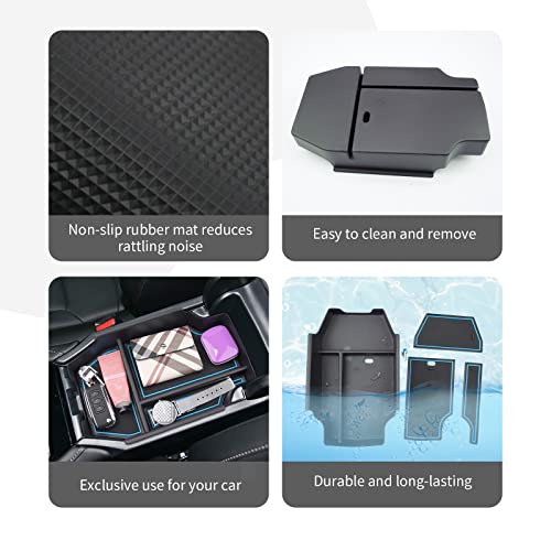 Image of CDEFG 2023-2026 Accord Center Console Accessory Organizer for 2023 2024 2025 2026 Accord 11th Gen (Sport EX-L Sport-L Touring LX EX) Console Armrest Storage Box Accord Hybrid Accessories (Blue)