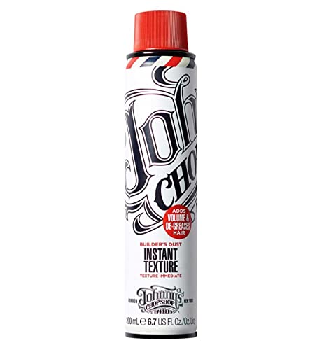 Johnnys Chop Shop - Builders Dust Instant Texture Spray Refreshes Hair Adds Volume & Lift To Roots (200ml) Pack of 1