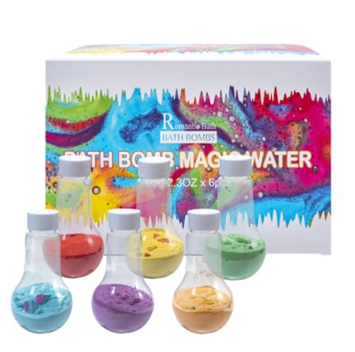 Bomba de baño para niños 6 tipos bomba de baño de color medicina mágica no tóxica colorida espuma de baño ciencia medicina botella de agua para el cuidado de la piel Relajación Acción de Gracias