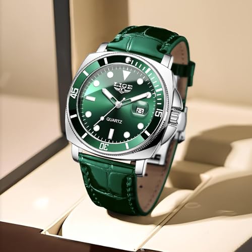 Image of LIGE Mens Roulette Wheel Watches Casino Themed Quartz Analog Watch 3ATM Waterproof Glowing Man Wrist Watches