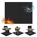 MDEOOSKY 48"×36" Under Grill Mat Outdoor Grill Deck Protector Fire Pit Mat Fireproof Mat Oil-Proof Waterproof BBQ Protector for Deck and Patio Easy to Clean Storage Waterproof Foldable