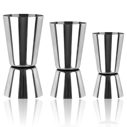 3 Stück Cl Messbecher Cocktail, Cocktailmessbecher Doppelmaß Jigger...