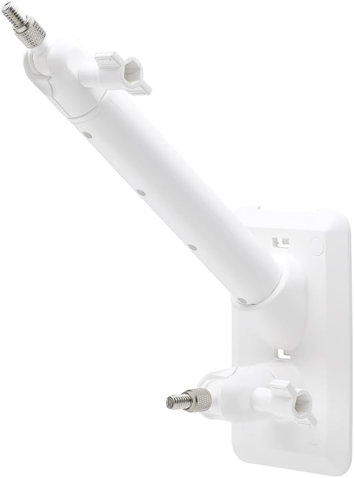 Holicfun 2-in-1 Wall Mount for Ring, Arlo, and Cameras & Solar Panels with 1/4"-20 Screw Hole - White