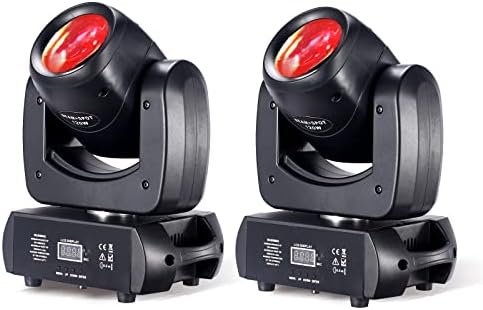 120W Moving Head Spot Dj Lighting, Roto Prism LED Beam Moving Head Lights, 8 GOBO 8 Colors DMX 512 12CH Sound for Disco Party Stage Lighting