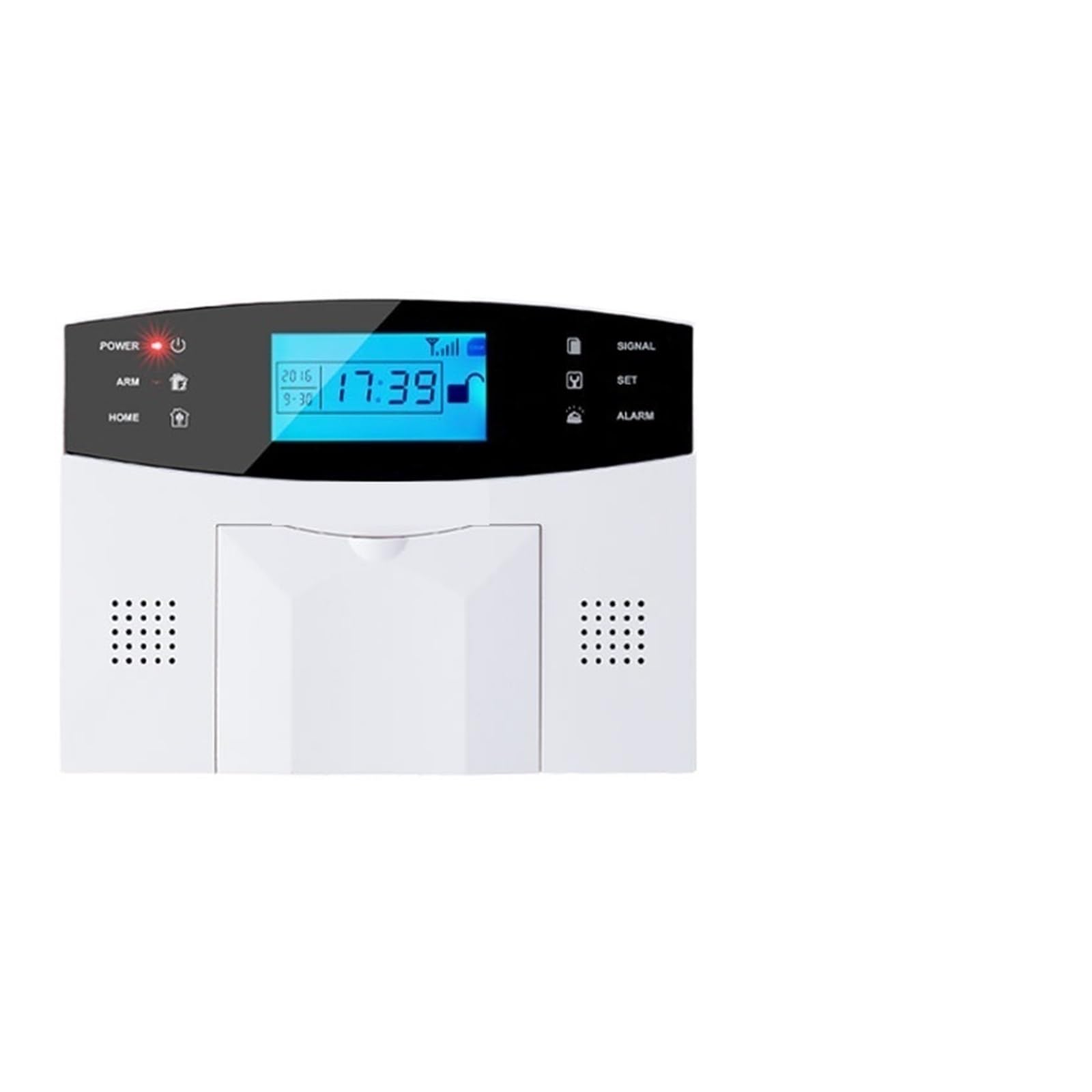 Kit de Alarma, Alarma inteligente Antena incorporada Sensor de espacio de puerta Detector de movimiento PIR Inalámbrico LCD GSM Tarjeta SIM de alarma de seguridad for el hogar Sirena con flash de humo