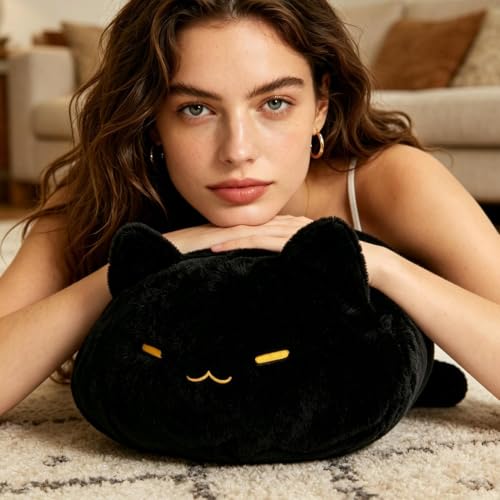 Compañera para hugging con forma de gato de peluche lavable 7