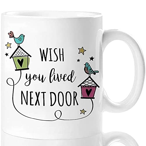 Aurahouse-Wish-You-Lived-Next-Door-Mug-Christmas-Friendship-Gifts-for-Women-Long-Distance-Housewarming-Gifts-for-Friends-Birthday-Gifts-for-Sister-Bestie-Mom-Neighbor-Moving-Away-Gifts-Cup-11Oz