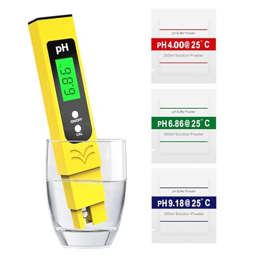 pH Metre Haute Précision (± 0.01), Testeur pH Piscine avec Écran LED Rétroéclairé Bleu et Compensation Automatique de la Température, pour Eau...