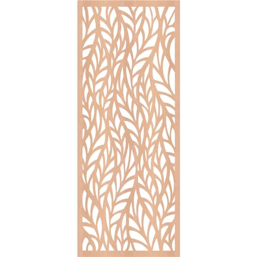 Image of Ortonville Decorative Pierced Fretwork Wood Wall Panels, 9 3 /8 inchW x 24 3 /8 inchH x 1 /4 inchT, Alder