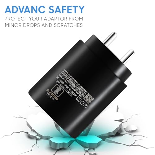 Image of 25W to 45W PD Charger for Xiaomi Redmi 13C 5G / 13 C Charger Original Travel Adapter Like Type-C Port Super-Fast Charging Charger with 1M Type C to Type C USB Cable (SBPD2, Black)