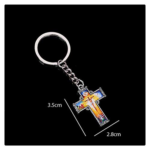 Preisvergleich Produktbild AdorabFruit Schlüsselanhänger Religiöser Charm QuerKeychain Jungfrau Maria Keychain Jesus Keychain Schlüsselanhänger Auto-Zubehör (Color : Y02401)