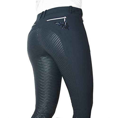 Pantalon équitation femme Equiline Agate noir 36 contre les irritations