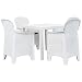 Produktbild Tidyard Gartenmöbelset Kunststoff 5-TLG.Rattan-Optik,Garten-Essgruppe Set Gartenmöbel Garten-Garnitur Gartenset Sitzgruppe Lounge Essgruppe 4 Stühle und 4 Sitzkissen,Weiß
