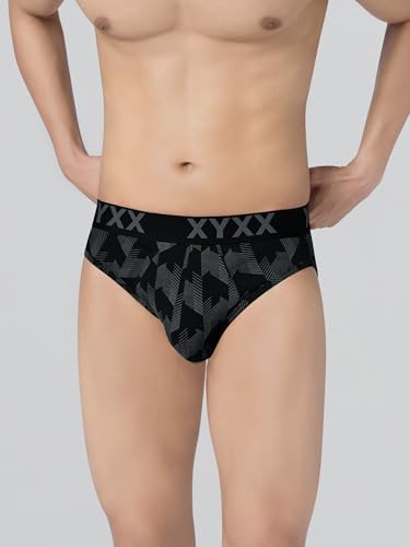 Image of XYXX Metrix Cotton Modal Brief for Men | Snug Fit with Anti-roll no-Marks Waistband | Printed Underwear for Men Combo