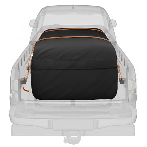 iBirdie Truck Bed Cargo Bag 32 Cubic Feet Waterproof Storage Box 1200D Heavy Duty Size 60 37 25 Foldable Soft-Shell Cargo Organizer with Straps