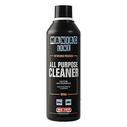 Mafra, Maniac Car Detailing Line, All Purpose Cleaner, Pulitore Multisuperficie Concentrato Per La Pulizia Di Tappetini, Moquette, Sedili In Tessuto E