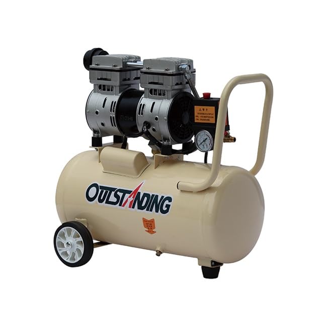 Compresseur d'Air Silencieux Sans Huile 30 Litres OTS750-30 66dB 7 bar 60 L/min 220V pour Atelier
