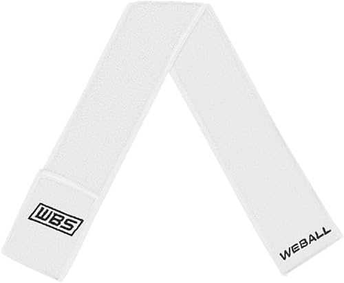 We Ball Sports Streamer - Toalla deportiva con cierre de velcro para limpiar visera y guantes de fútbol (blanco)