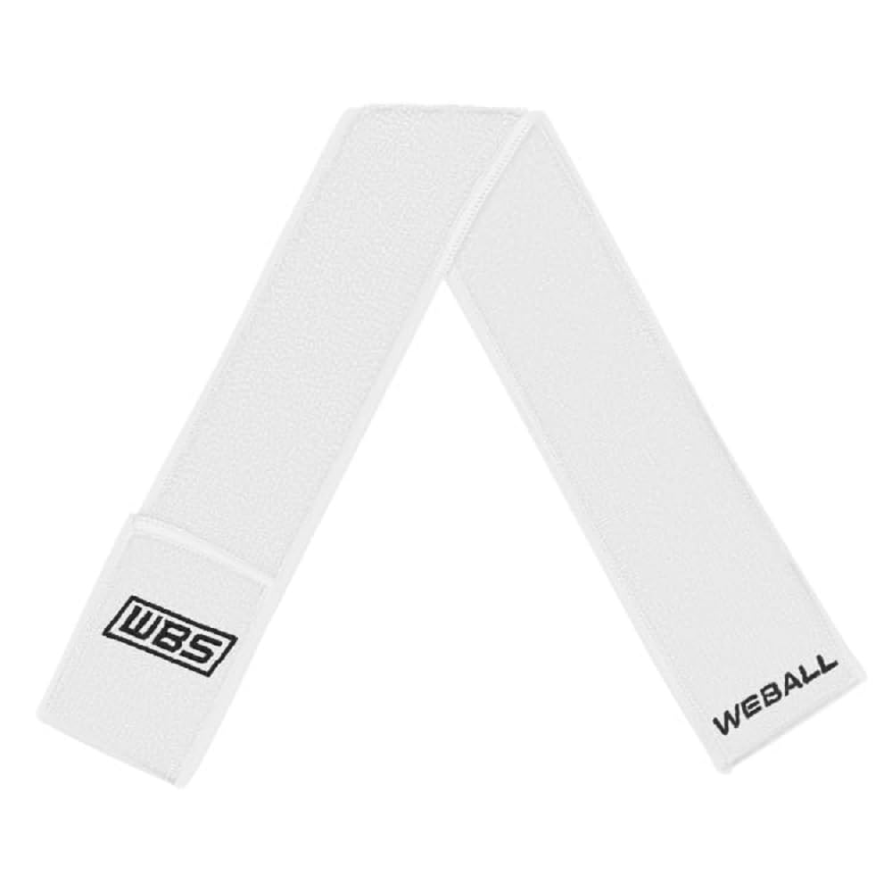 We Ball Sports Streamer Football Towel, Sports Towel with Hook and Loop Fastener to Clean Football Visor and Gloves (White)