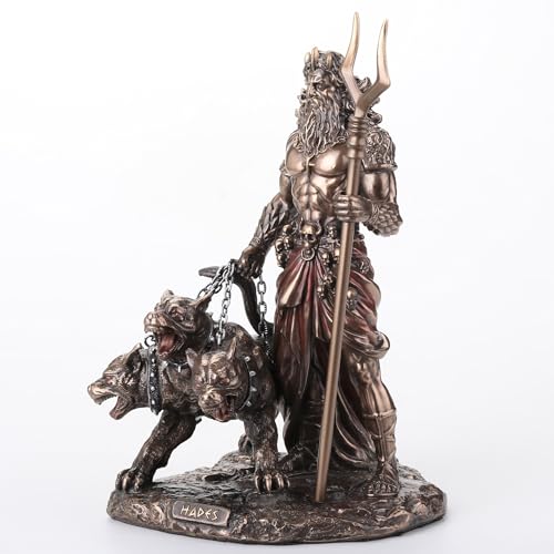 Estatua Hades Dios Griego y Cerbero 6.5 pulgadas miniatura 2