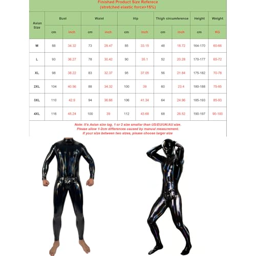 Men's Shiny Wet Look Zentai Catsuit Handmade Jumpsuit Back with Zipper Bodysuit Clubwear2