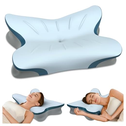 Cervical Pillow for Neck Pain Relief - Ergonomic Neck Pillow for Sleeping Contour Memory Foam Pillows with Cooling Pillowcase, Orthopedic Bed Pillow for Side Back Stomach Sleepers