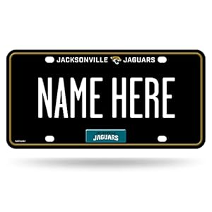 Rico Industries NFL Football Jacksonville Jaguars Personalized Metal Auto Tag 8.5″ x 11″ – Great for Truck/Car/SUV