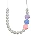 Munchables Sensory Chew Necklace for Girls (Pearls with Multi-Color Roses)