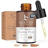 Self Tanning Drops for Face - USA Made with Organic & Natural Ingredients, Ultra Dark Face Tanning Drops to Add to Moisturizer, Self Tanner for Sunless Fake Tan & Natural Glow, Cruelty & Toxin Free