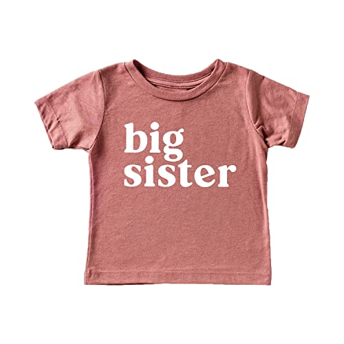 Big Sister Shirt Big Sister Announcement Toddler Shirts Promoted to Girls Outfit Sibling Reveal Announcement T-Shirt for Baby and Toddler Girls Sibling Outfits Big Sis Groovy Shirt4