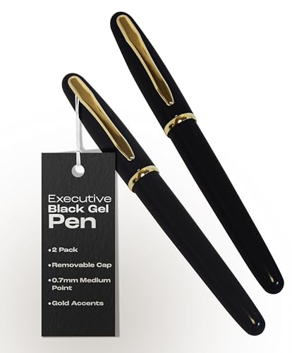 Bolígrafo gel negro Better Office Products, pack 2 unidades