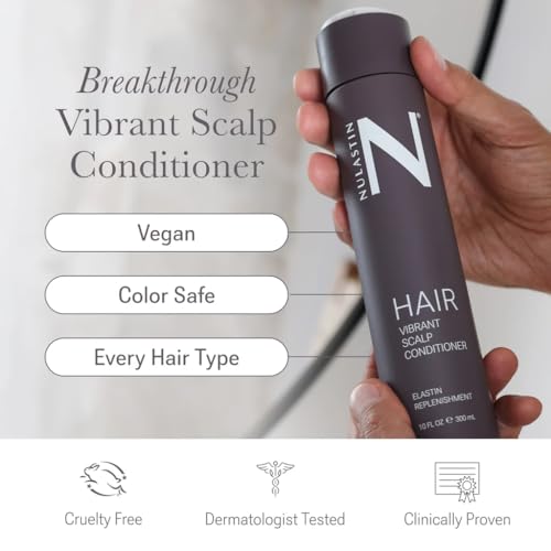 NULASTIN Vibrant Scalp Hair Conditioner - Volumizing Conditioner for Fine Hair - Supports the Appearance of Fuller, Healthy-Looking Strands at the Root - Color-Safe, Silicone Free & Vegan (10 Fl Oz) - Image 3