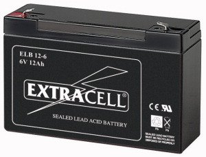 Batteria Ricaricabile al Piombo SIGILLATA 6 Volt 12 Ah Marca EXTRACELL Gruppi continuità peg perego
