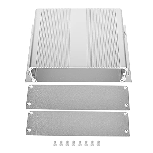 Boîtier électronique en aluminium argenté 48x204x150mm pour circuits imprimés et projets DIY