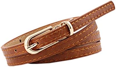 Dünner Damen Ledergürtel 1cm - Verstellbar Mit Dornschließe Für Jeans & Kleider