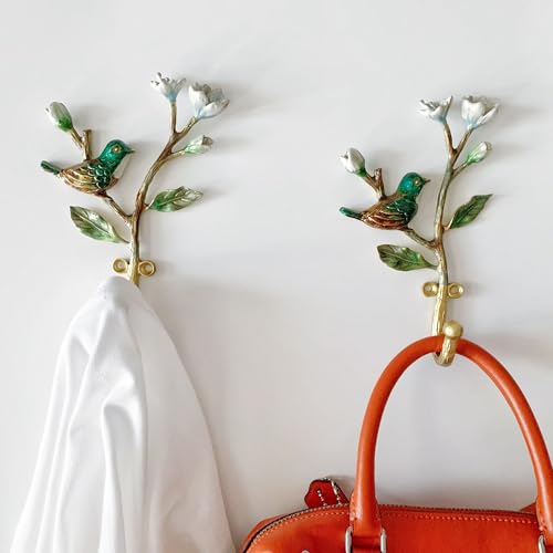 Pewery Vintage Bird Shaped Decorative Wall Hooks Rack Hangers For Hanging Clothes Coats Towels Keys Hats thumb #3
