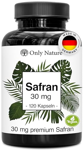 Safran Kapseln 30 mg - (Affron®) – 120 Kapseln – Safran Extrakt 10:1 – Innere Balance &...