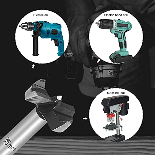 Flintronic Professional ForstnerBohrer, 19-tlg Forstner Bit(10-40mm), Set, Holzbohrer, Cutter mit Rundschaft, Bohrer für Holz, Zubehör Bohrmaschine für Holzbearbeitung