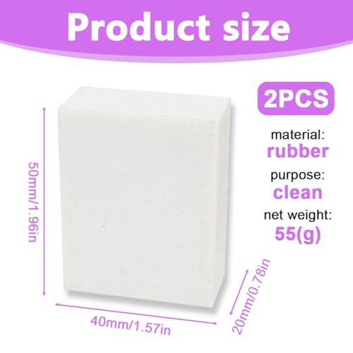 SGERUFZ 2 Goma de Borrar de Nubuck y Ante de Alta Calidad, Limpiador de Ante, Eliminador de Manchas, Renovador de Ante, Limpiador de Cuero (Ideal para Zapatos, Bolsos y Tapicerías) - imagen 2