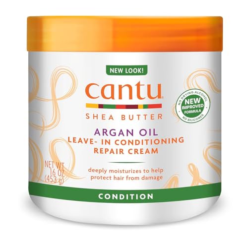 Cantu Argan Oil Leave in Conditioning Repair Cream, 16, 96 oz (Pack of 6)