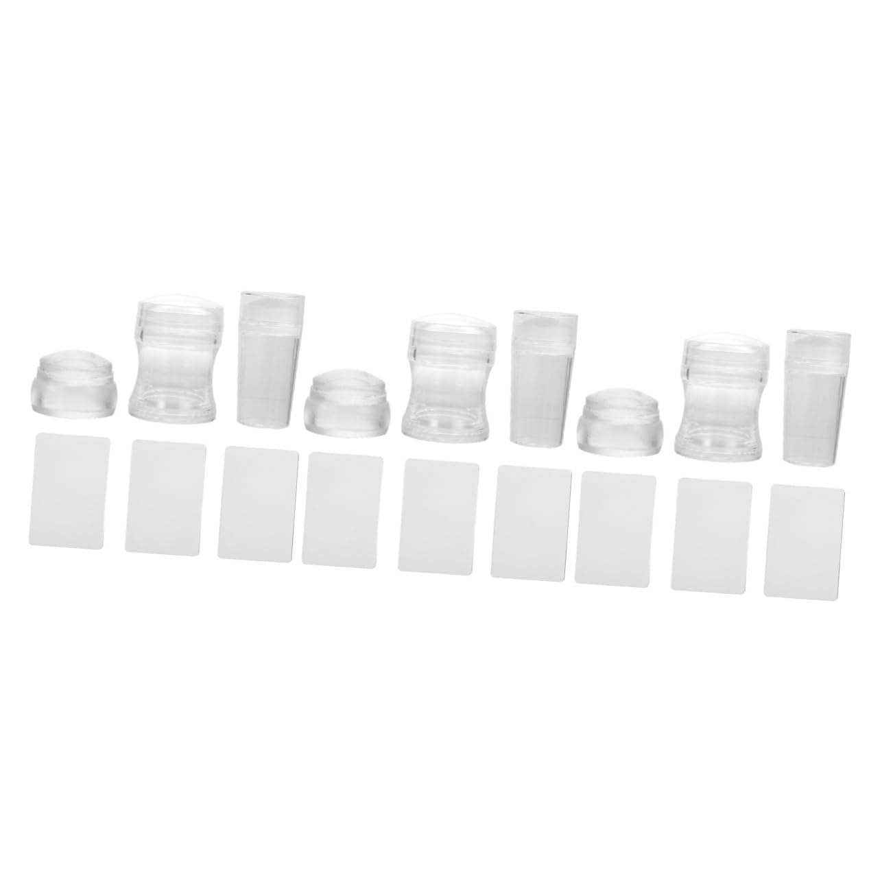 FRCOLOR 9sets Timbri Per Unghie Silicone Con Raschietti Per Manicure Per Versatile e Facile Usare