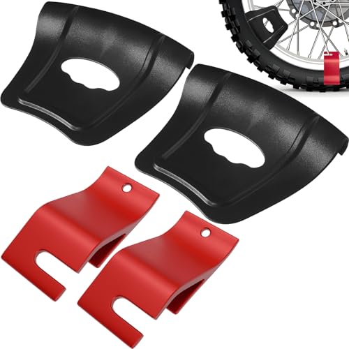 (2-Pack) Calvana Motorcycle Tire Bead Installation Holder Hook with 2 Detachable Tools Dirt Bike Tire Installation and Changing Tools Compatible with CRF CR KXF KX YZF YZ RM RMZ - Red