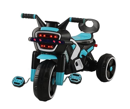 JoyRide Thunder Noise Toddler Trike with Headlight, Music,Eva Wheels and backrest | Pedal Tricycle for Kids | Push Along Pedal Trike for 15 Months to 5 Years (Green)-image-5